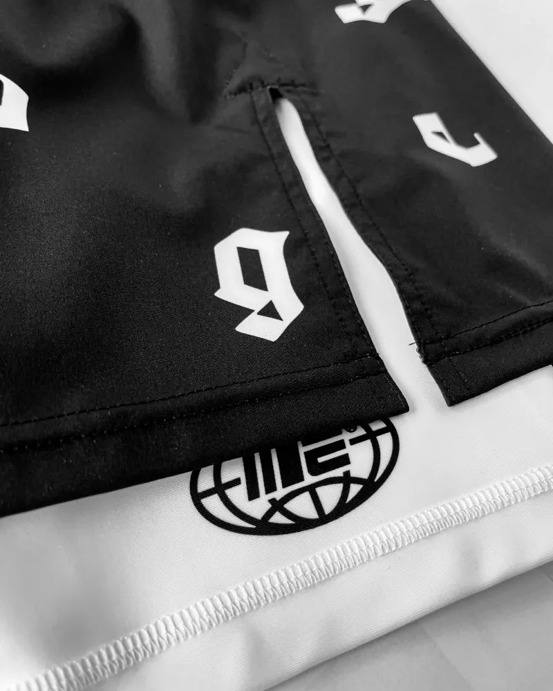 Athena 2-in-1 Fight Shorts - Black
