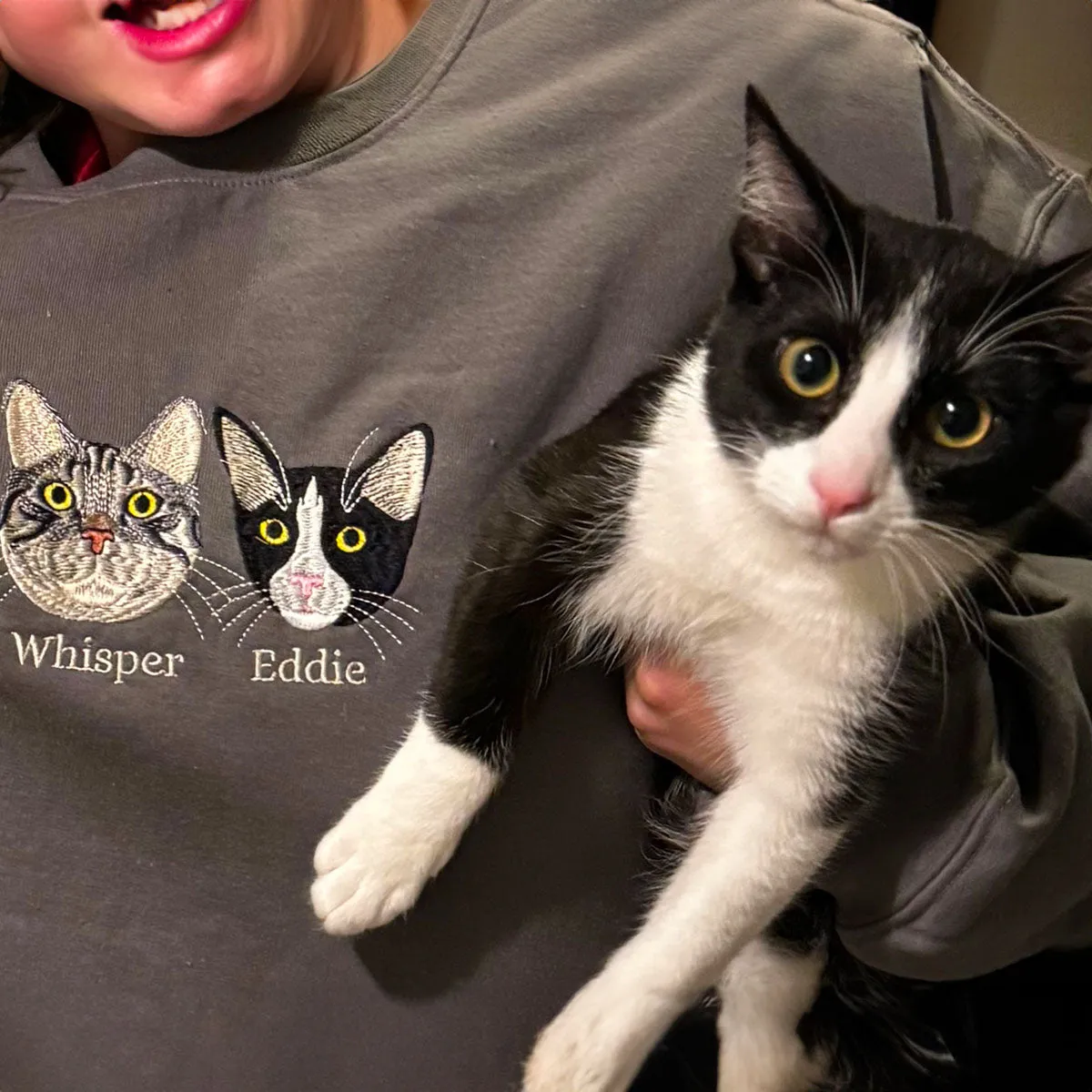 Australian Shepherd Sweatshirt or Hoodie, Custom Embroidered Gift from Photo Name