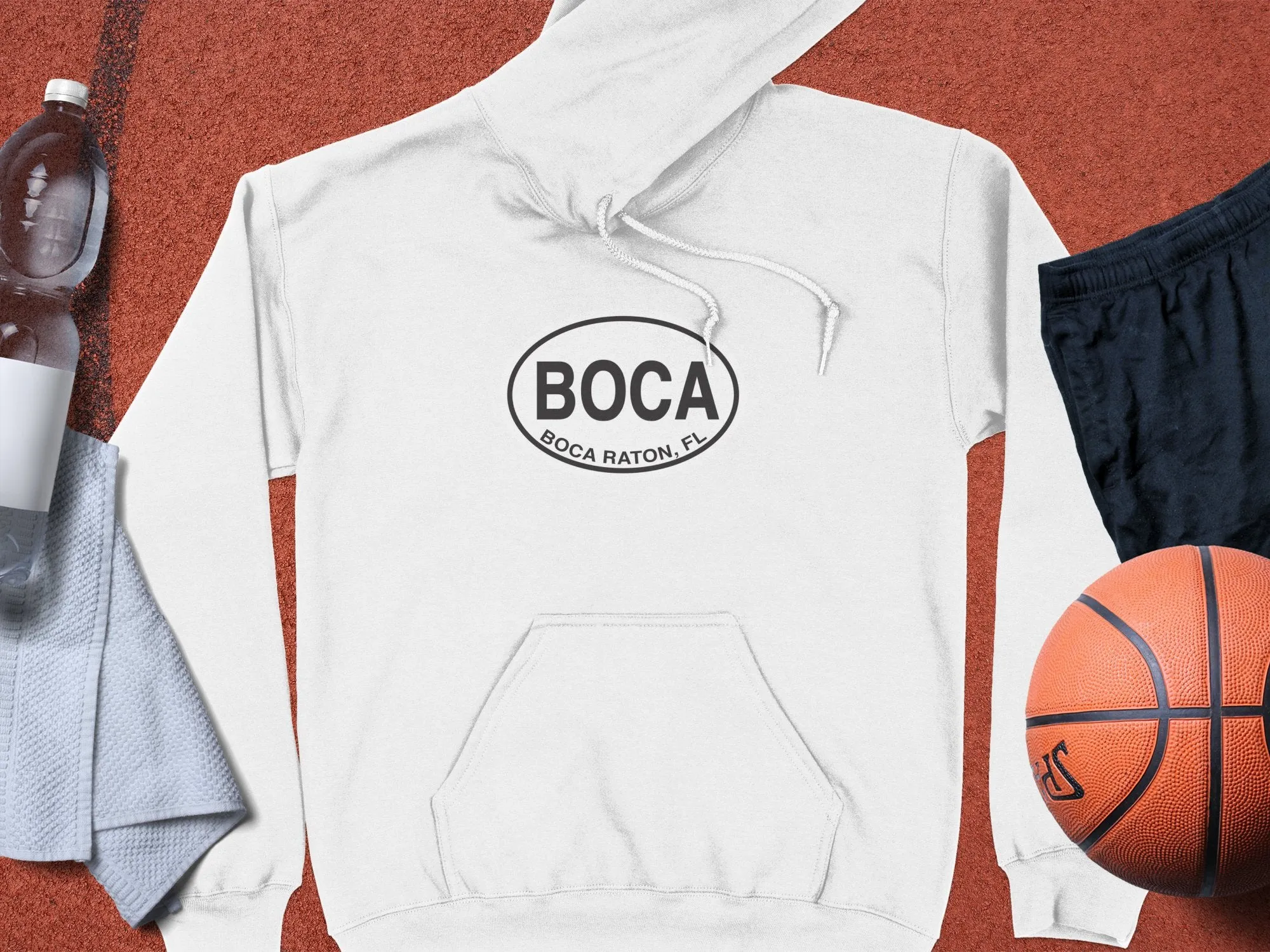 Boca Raton Mens Hoodie - Stylish Gear for Florida Beach Lovers