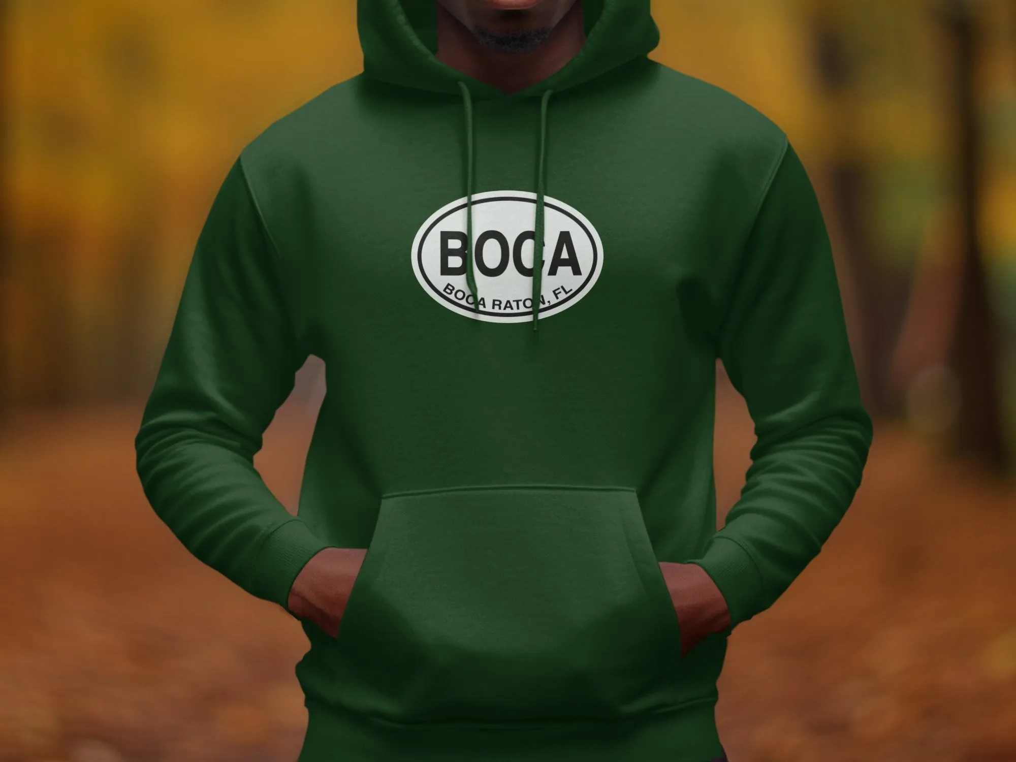 Boca Raton Mens Hoodie - Stylish Gear for Florida Beach Lovers