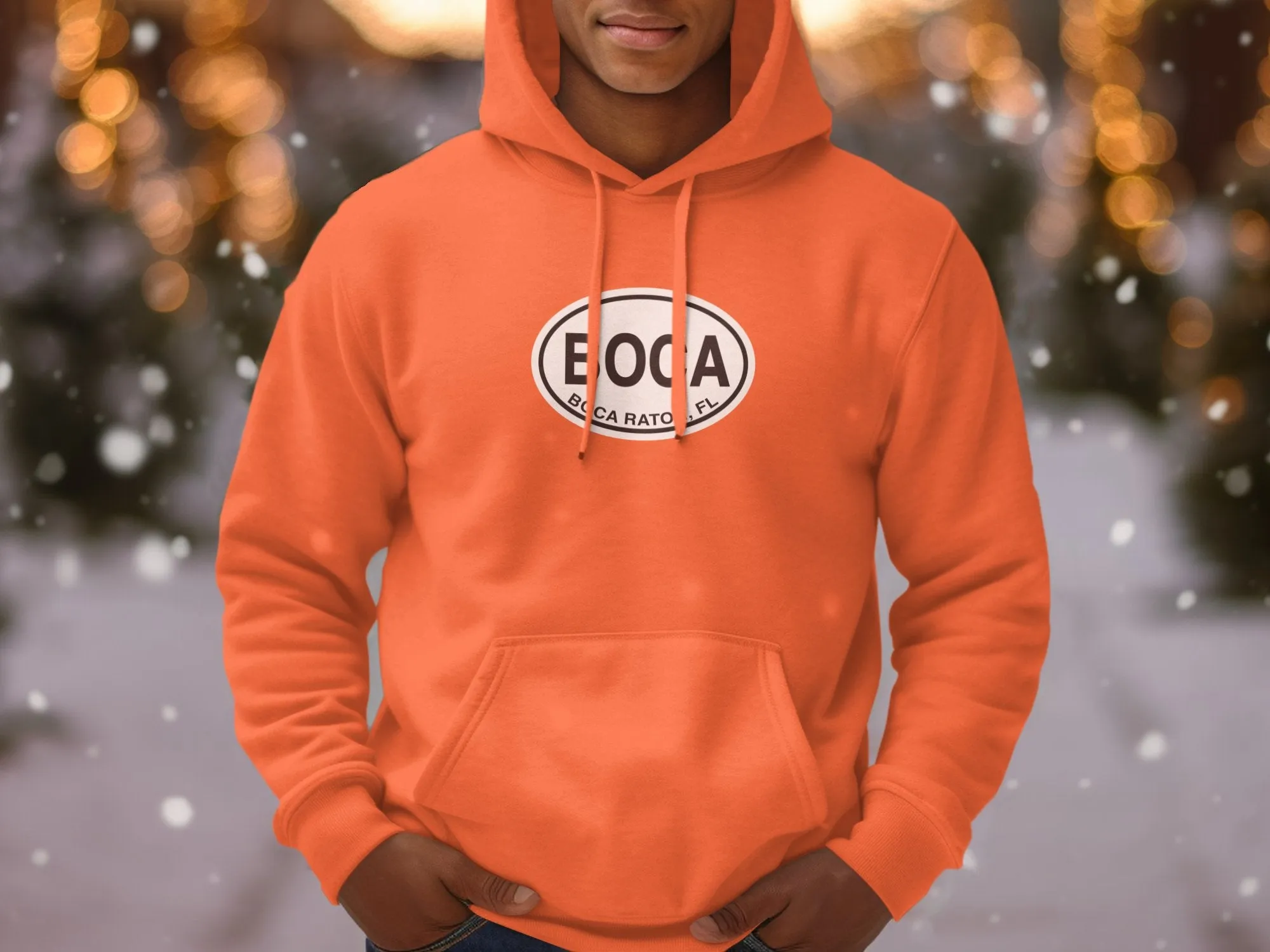 Boca Raton Mens Hoodie - Stylish Gear for Florida Beach Lovers