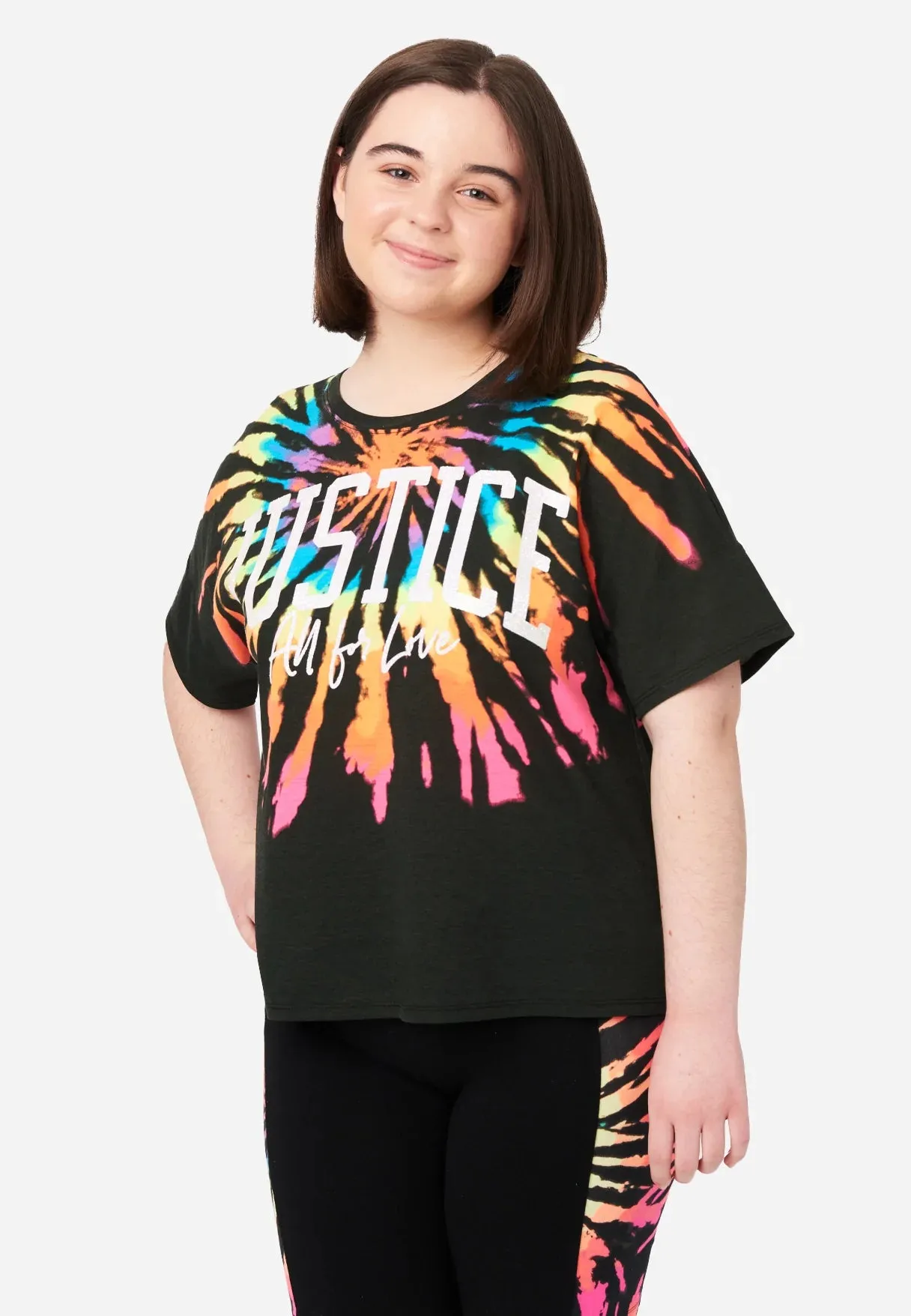 Boxy Dye Effect Short Sleeve Tee