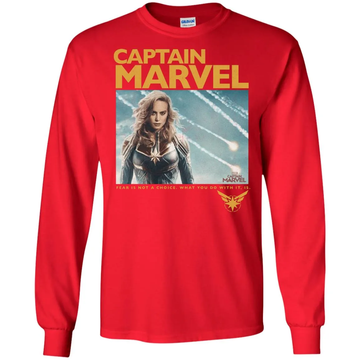 Captain Marvel Vintage Movie Poster Style Men Long Sleeve Shirt