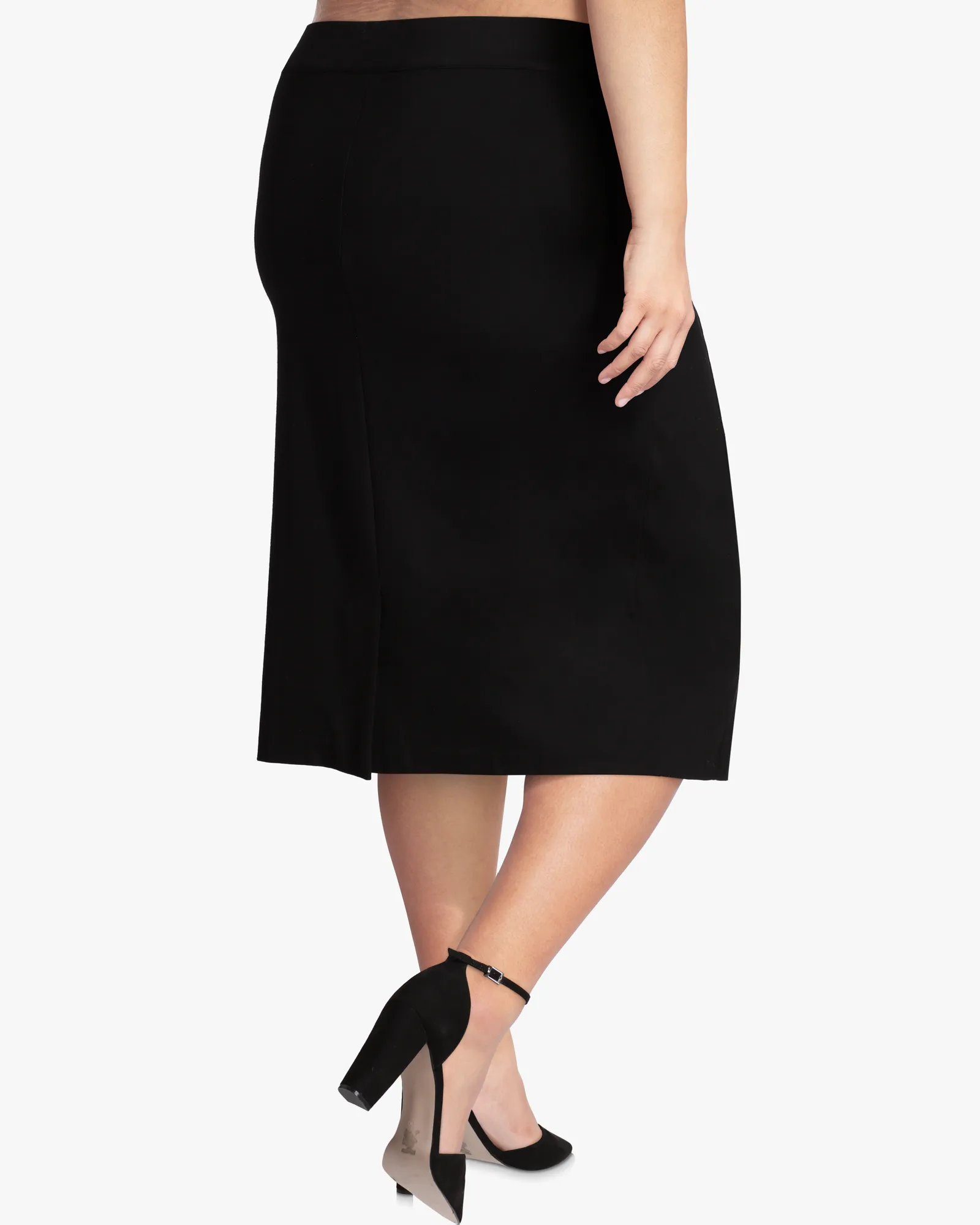 Carolina Zipped Ponte Skirt | Black