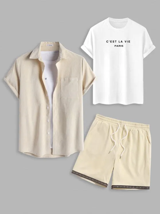 Casual 3 Pieces Outfit Set