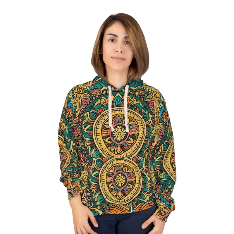 Colorful Indian Pattern Pullover Hoodie
