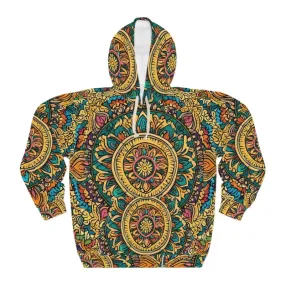 Colorful Indian Pattern Pullover Hoodie
