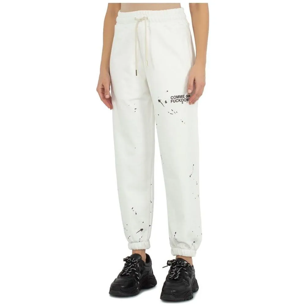 Comme Des Fuckdown White Cotton Jeans & Pant