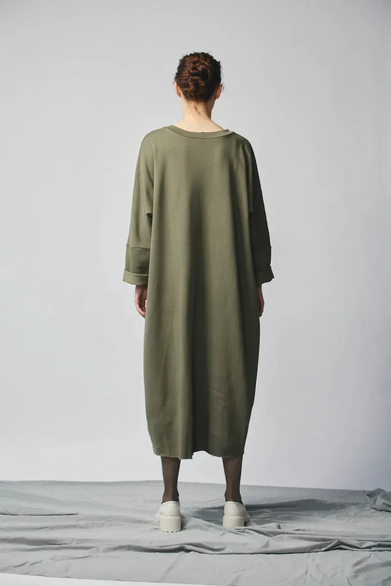 Devlyn van Loon Pullover Sweatshirt Dress (Olive)