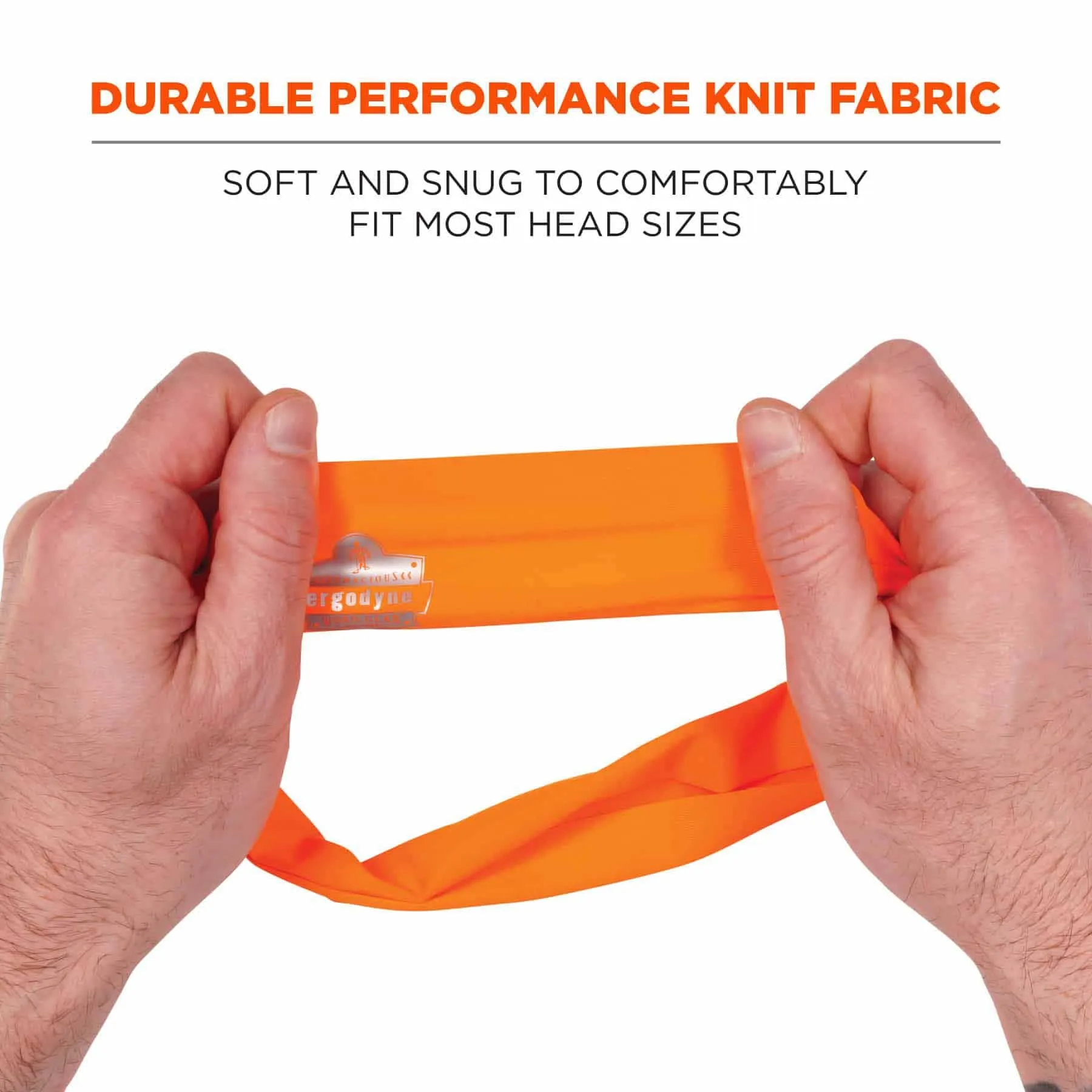 Ergodyne 12704 6634  Orange Cooling Headband - Performance Knit