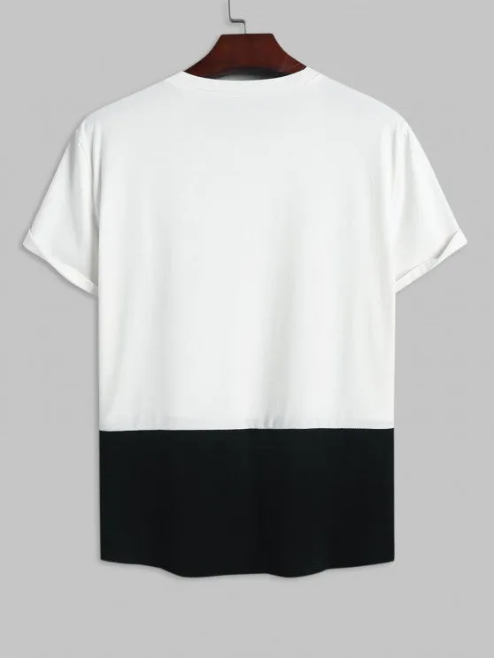 Ethnic Jacquard T Shirt And Casual Shorts Set