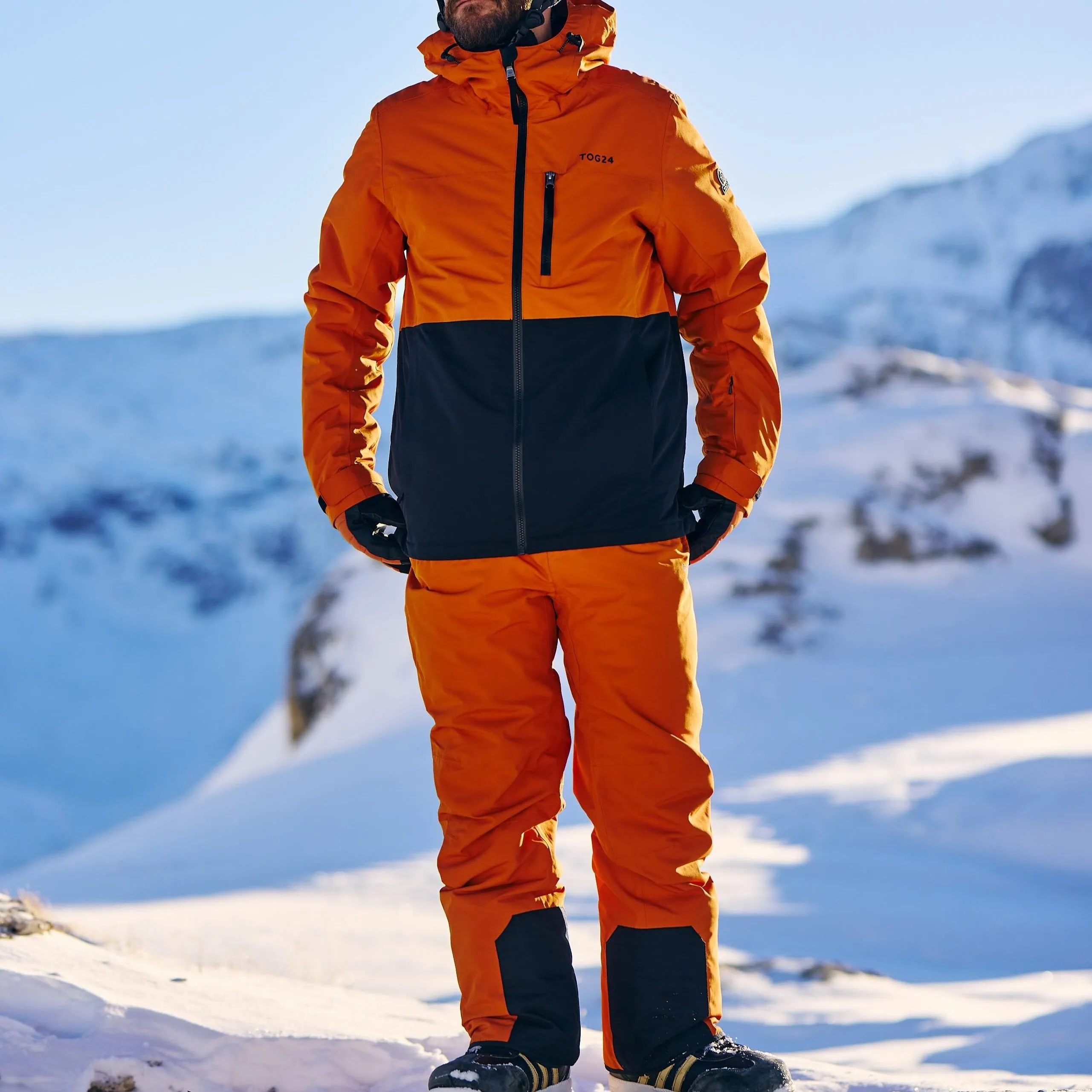 Falcon Mens Salopettes - Dark Orange