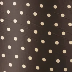 Ivory Polka Dots on Black Silk Blend