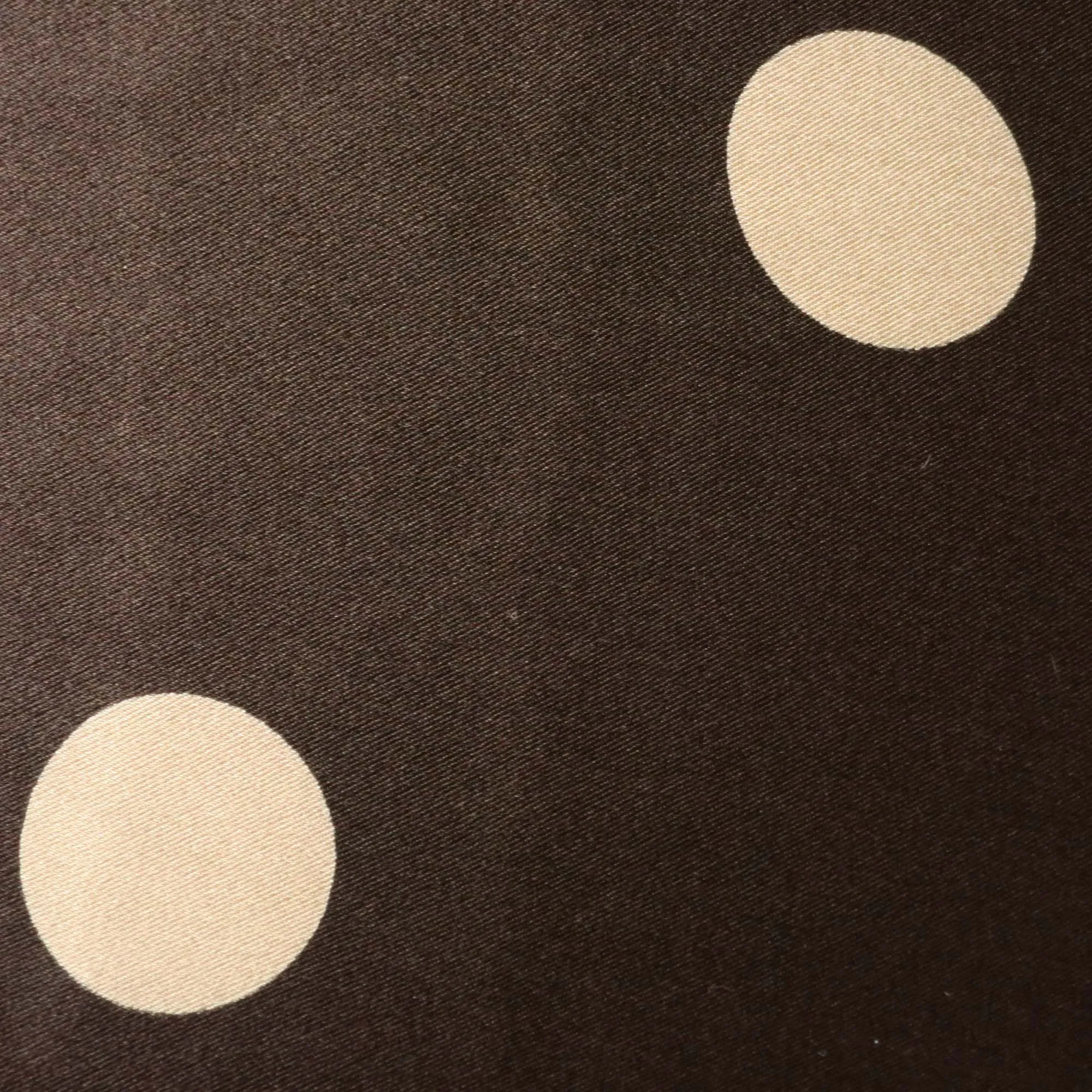 Ivory Polka Dots on Black Silk Blend