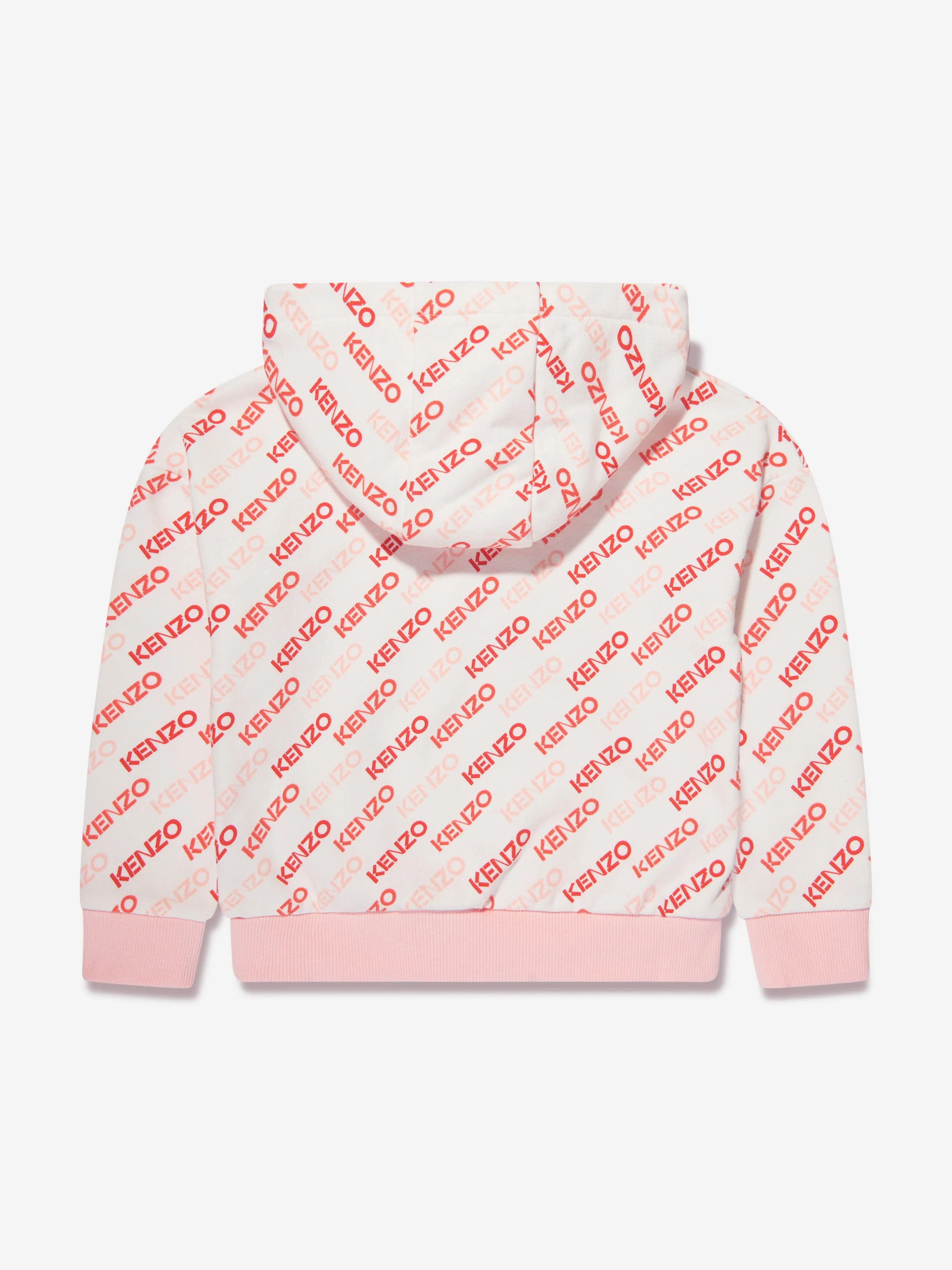 KENZO Girls Logo Print Hoodie in Ivory