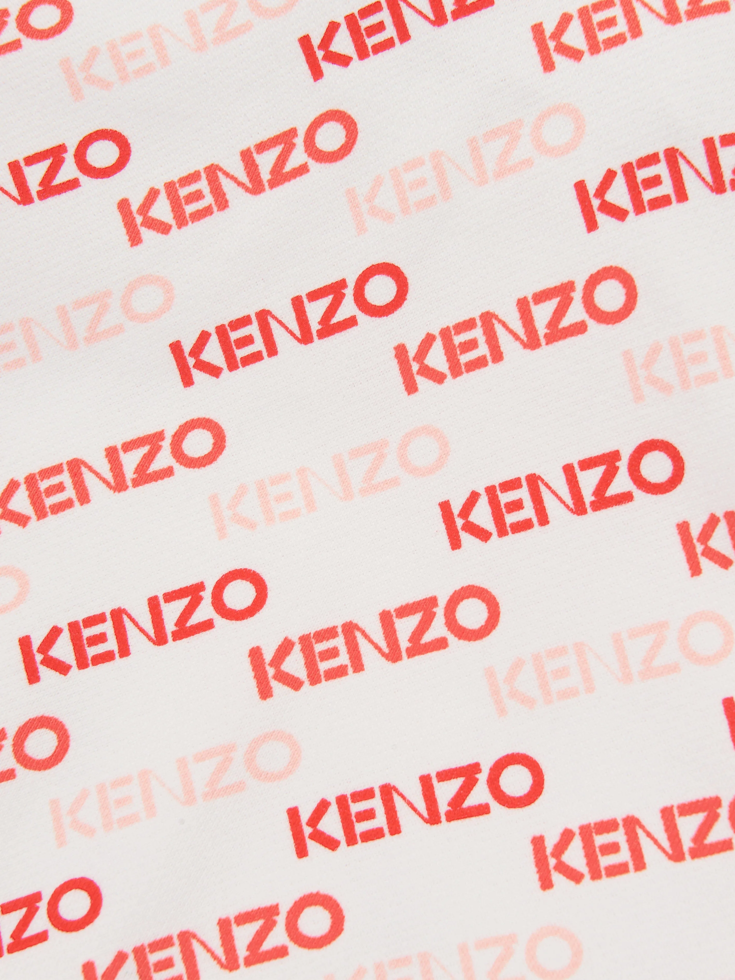 KENZO Girls Logo Print Hoodie in Ivory