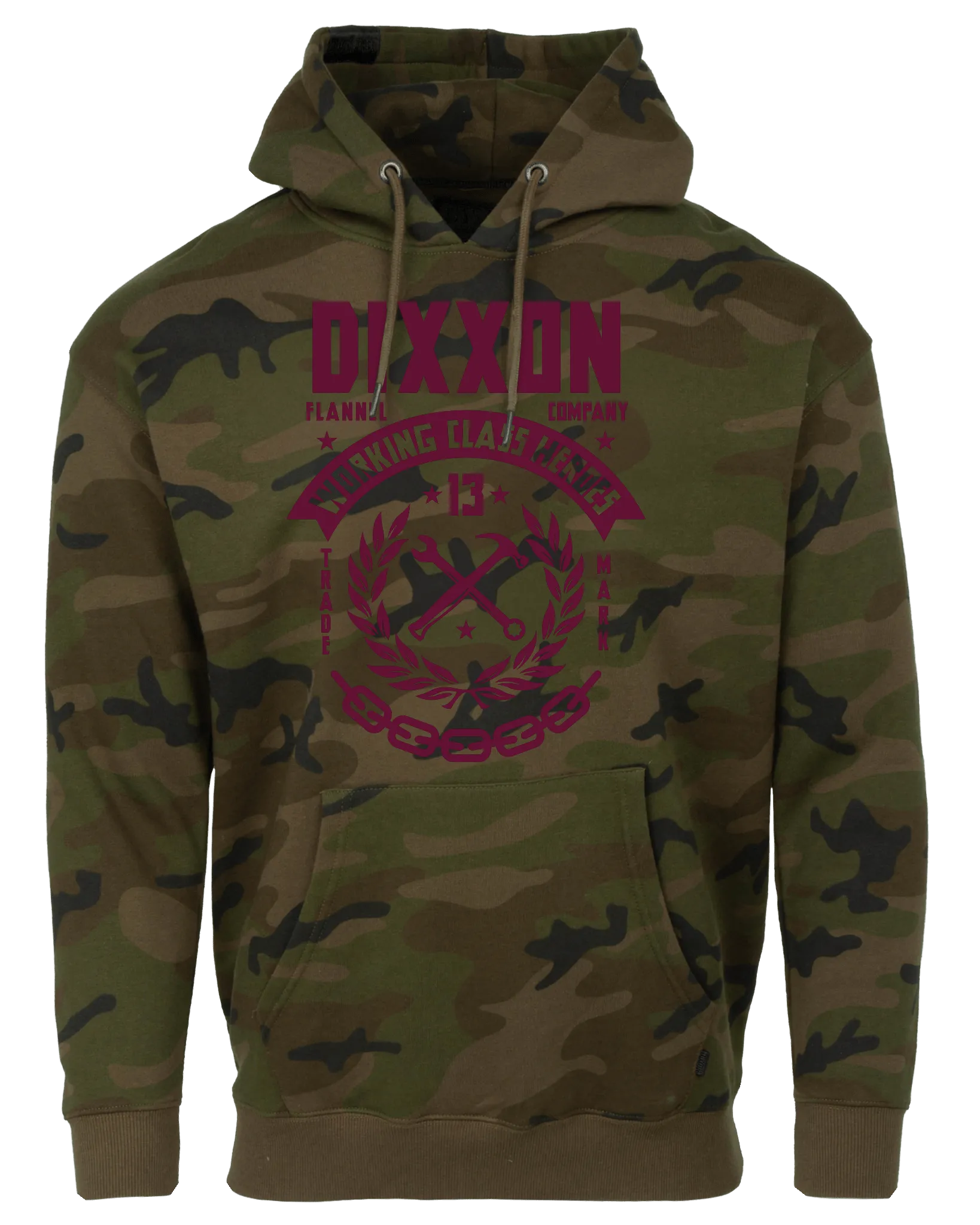 Maroon Weld Pullover Hoodie - Camo