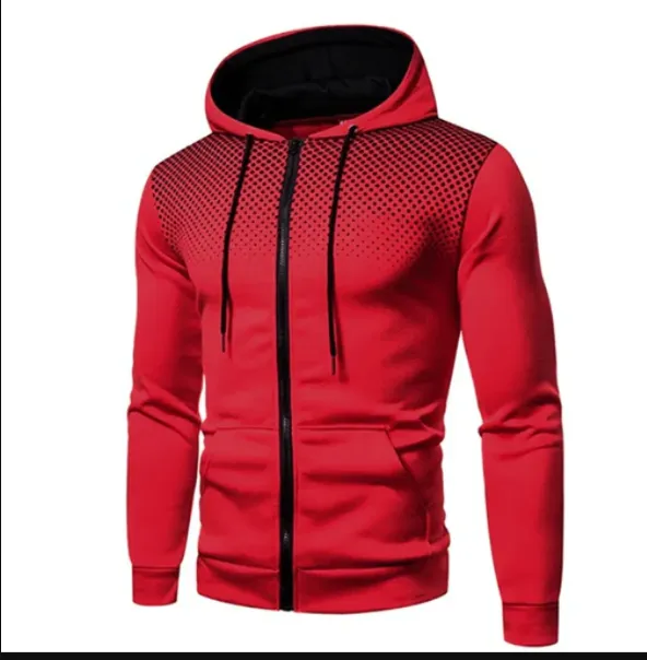 Mens Lightweight Zipped Up Hoodie