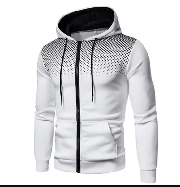 Mens Lightweight Zipped Up Hoodie