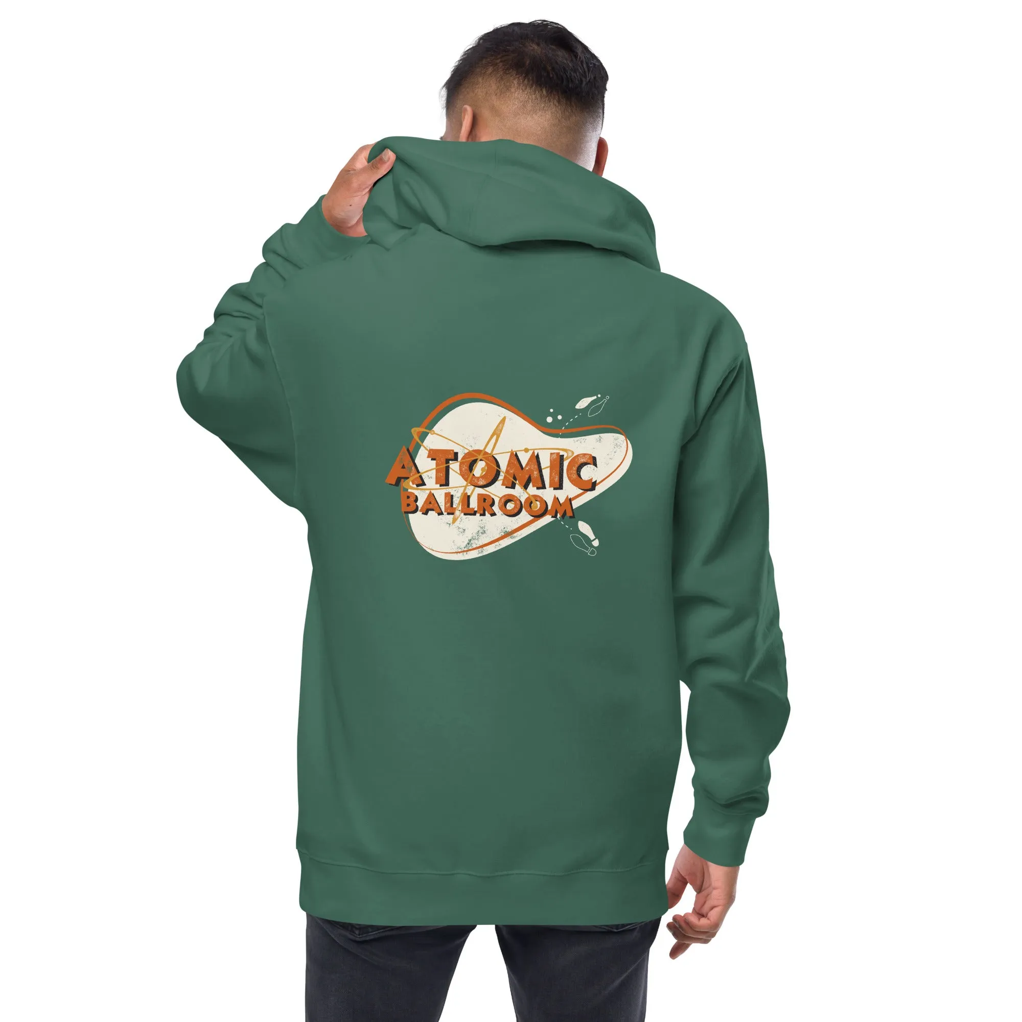 Mid century Atomic - Unisex fleece zip up hoodie