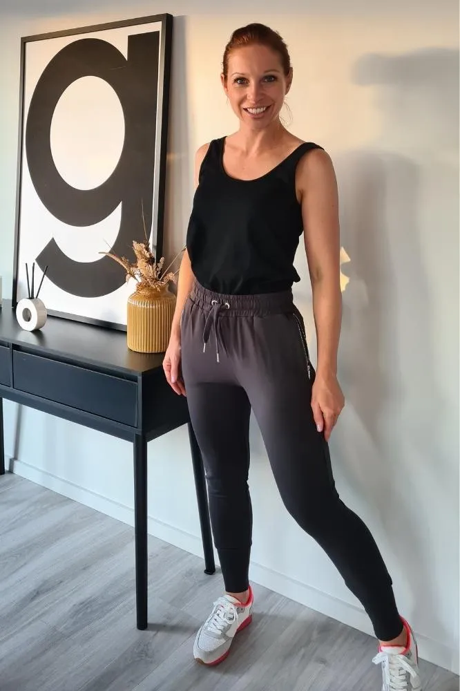 Moke Violet Pants Charcoal