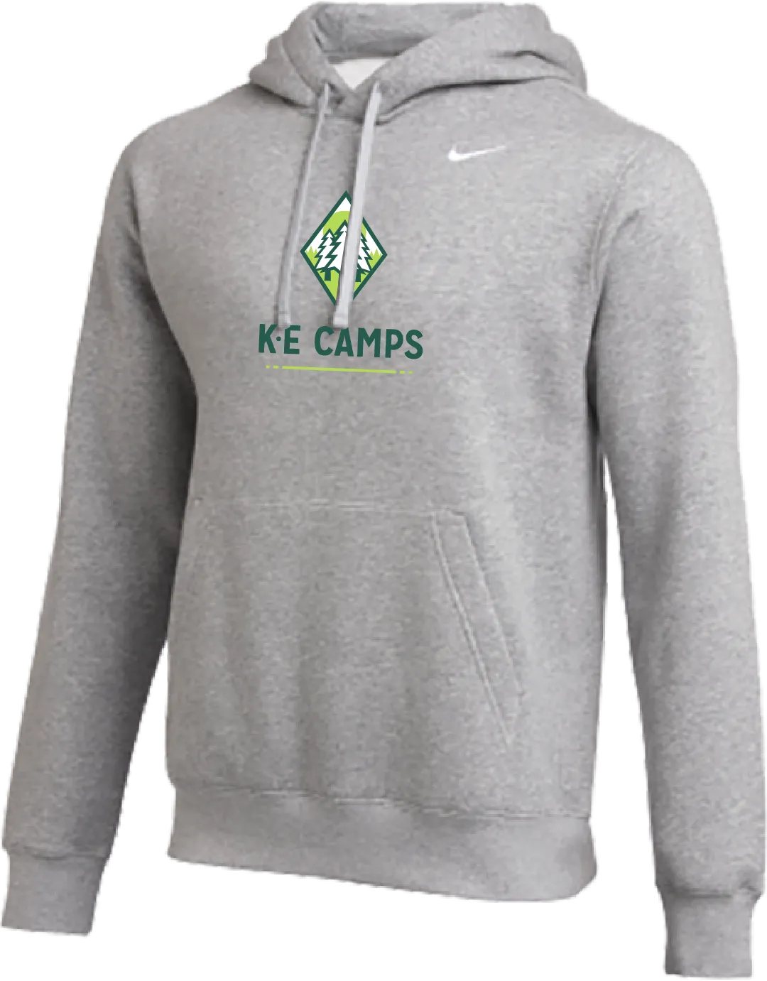 Nike KE Camps Club Fleece Pullover Hoodie  - Heather Grey