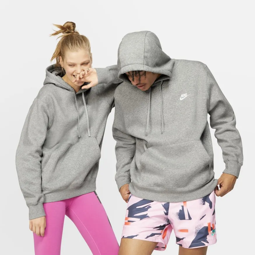 Nike Sportswear Club Fleece Pullover Hoodie Dark Grey Heather