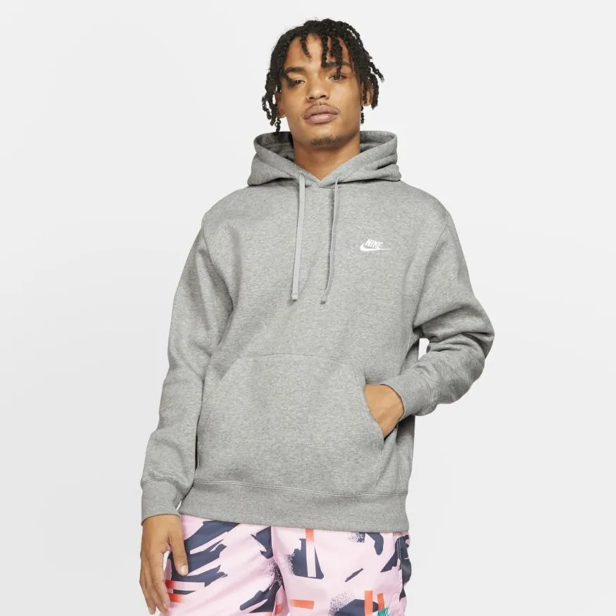 Nike Sportswear Club Fleece Pullover Hoodie Dark Grey Heather