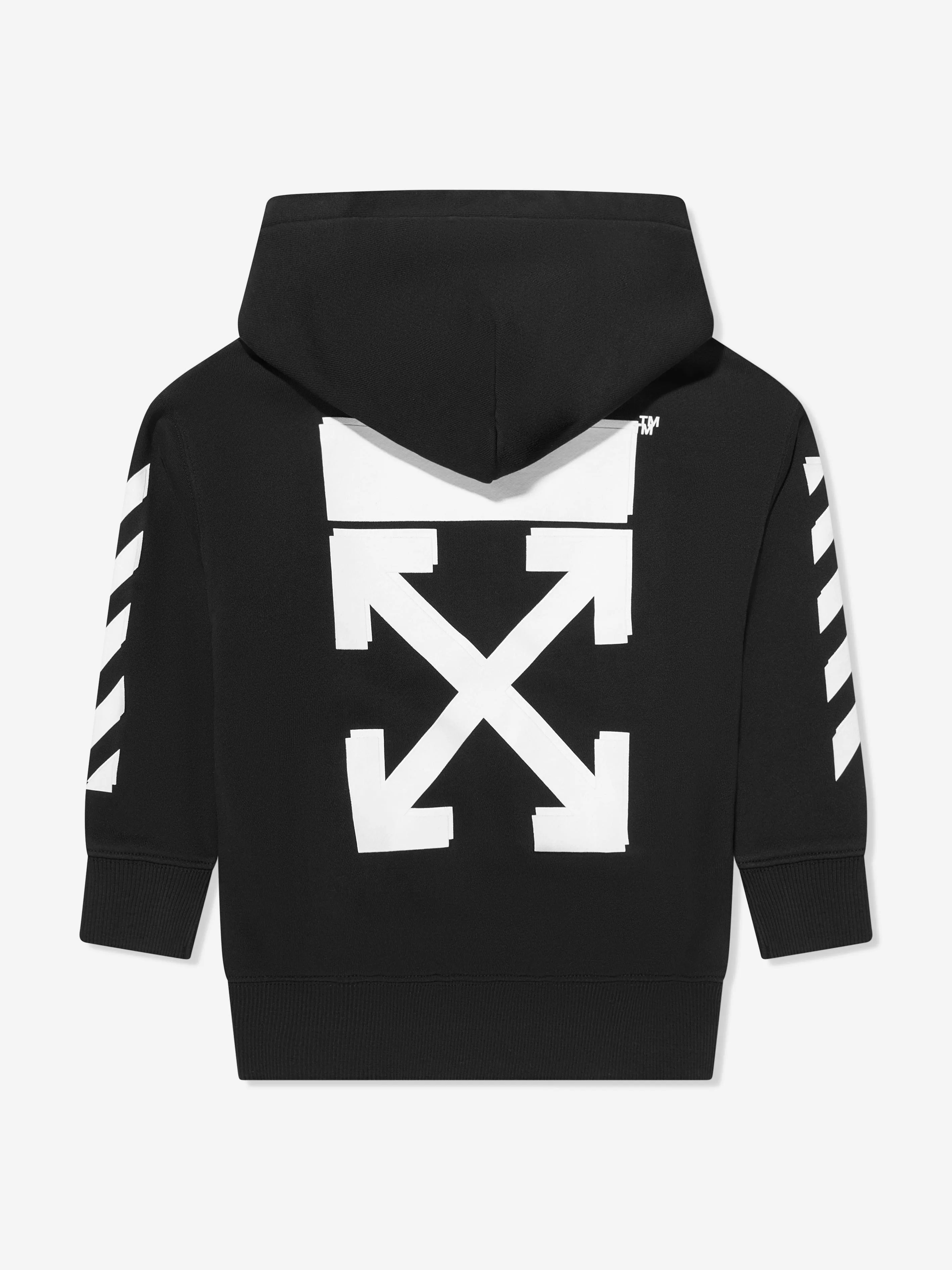 Off-White Boys Rubber Arrow Hoodie in Black