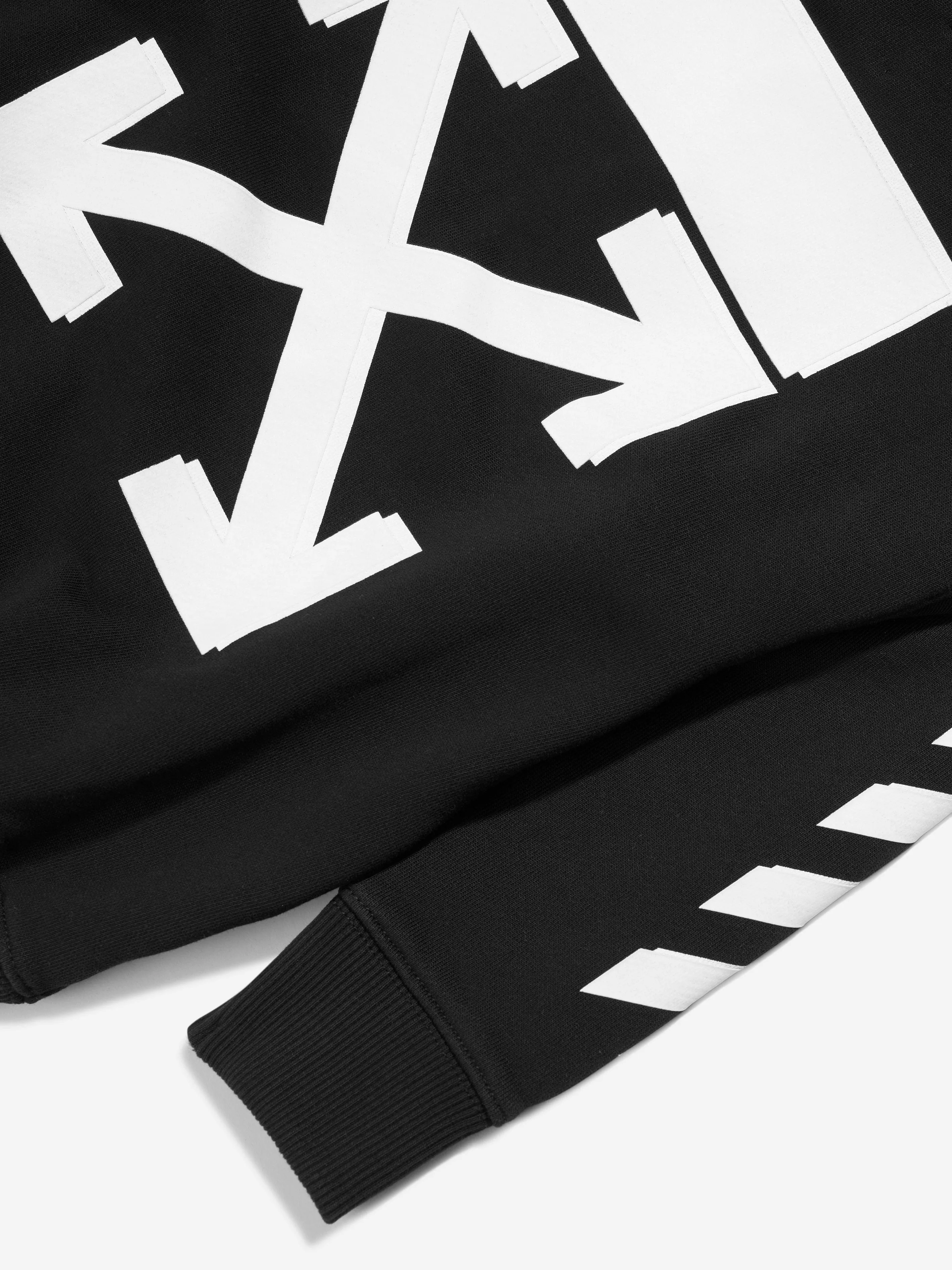 Off-White Boys Rubber Arrow Hoodie in Black