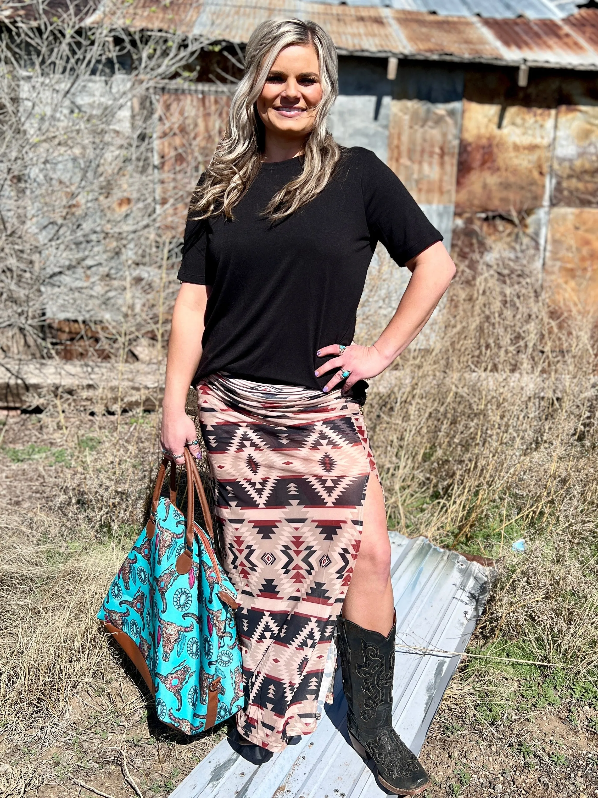 PLUS Santa Fe Slit Skirt