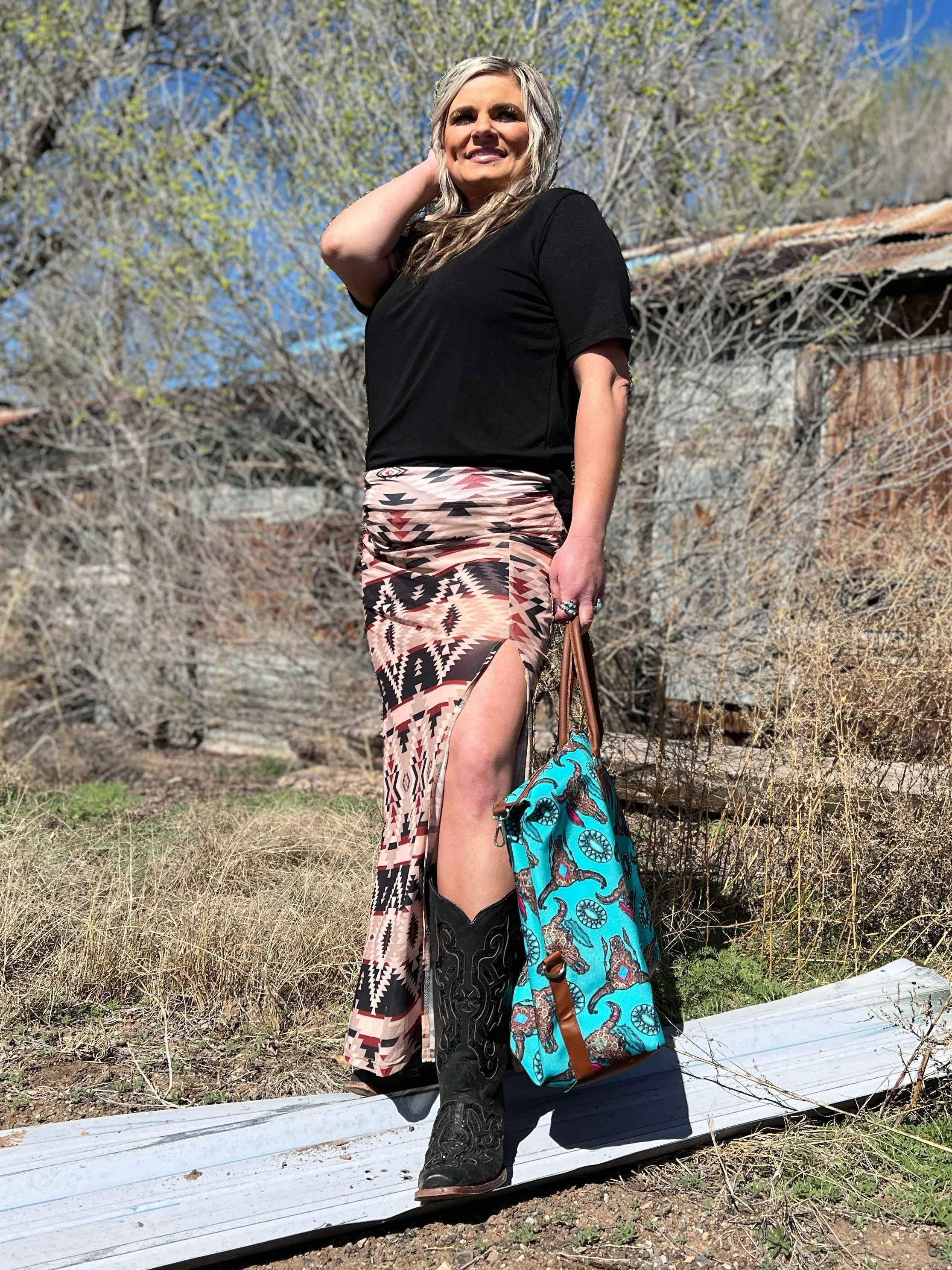 PLUS Santa Fe Slit Skirt