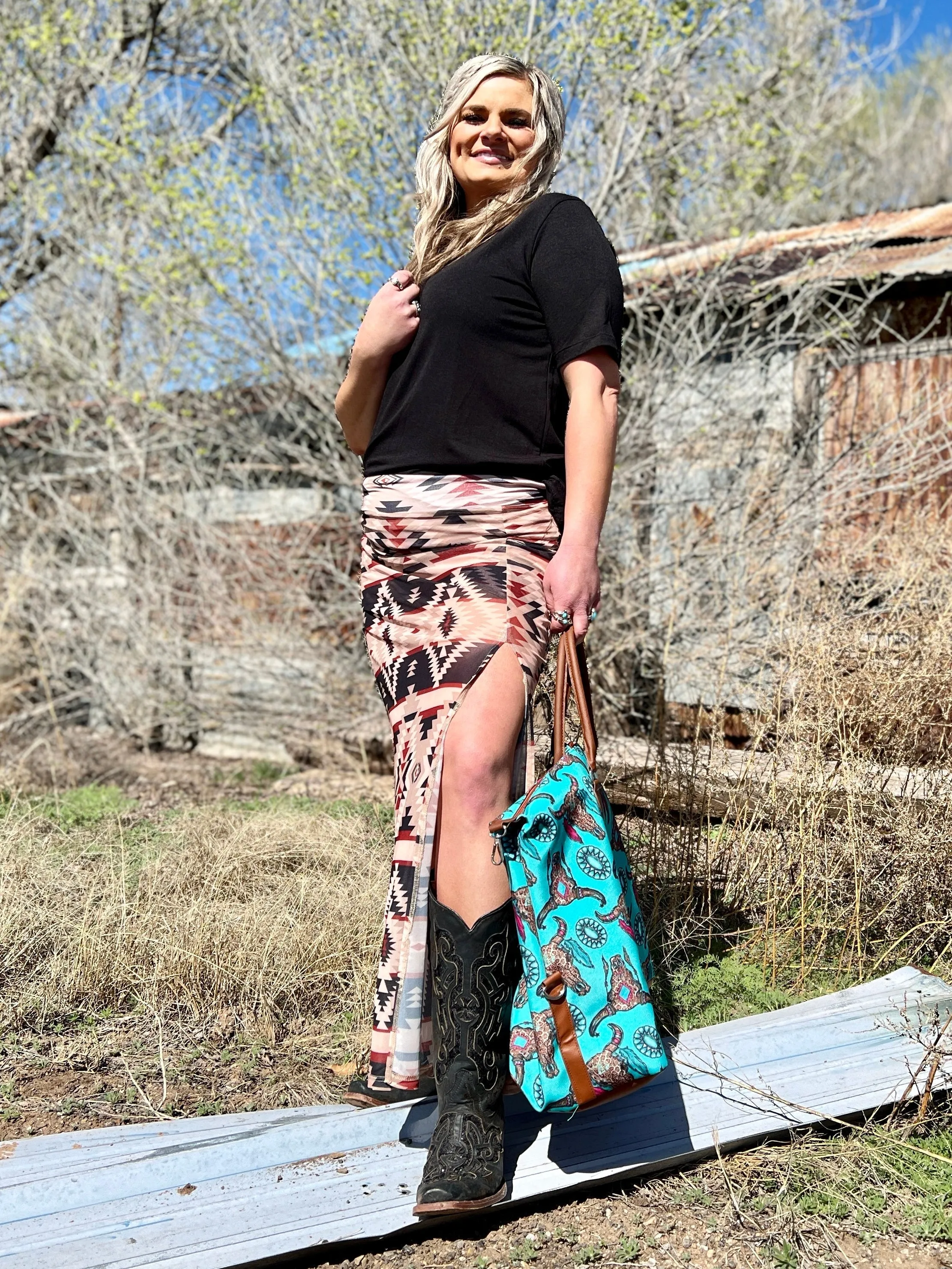 PLUS Santa Fe Slit Skirt