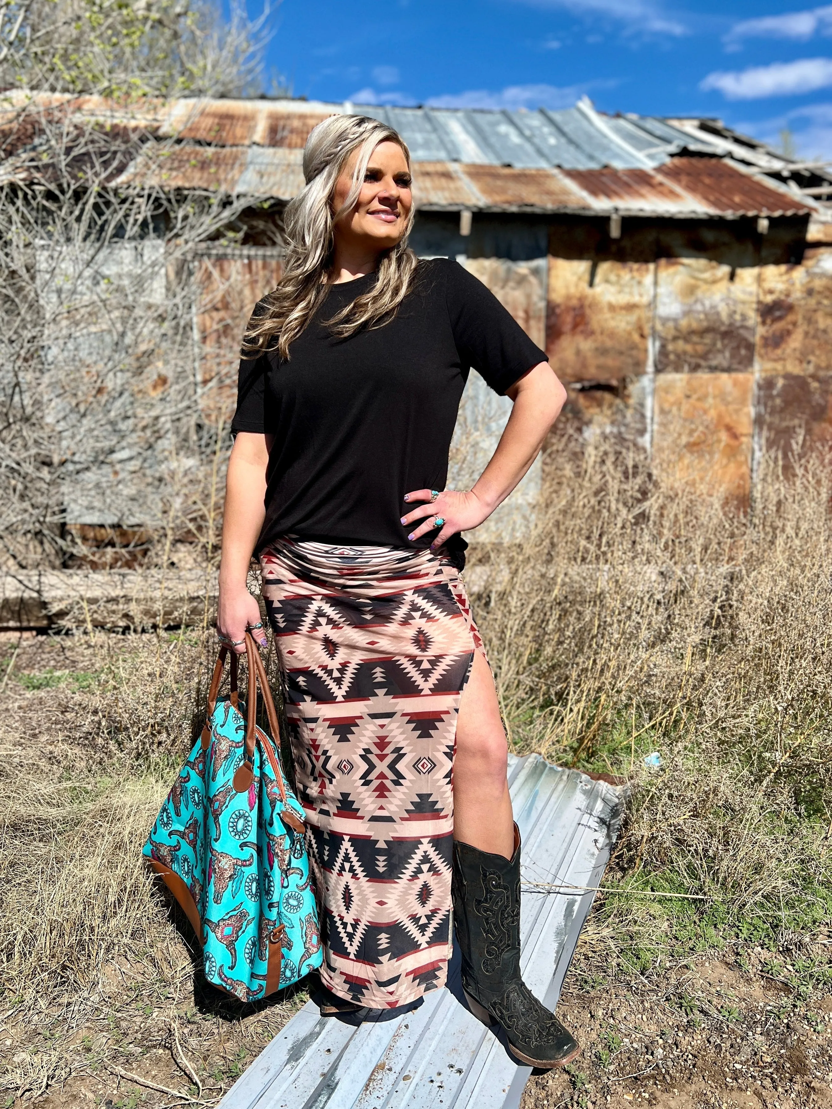 PLUS Santa Fe Slit Skirt