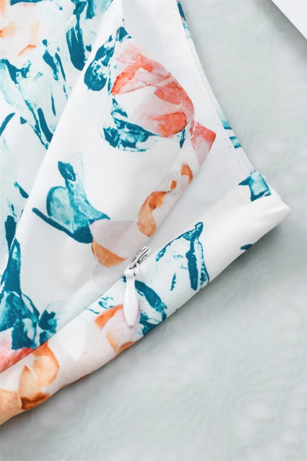 Printed Scoop Neck Wide Leg Jumpsuit