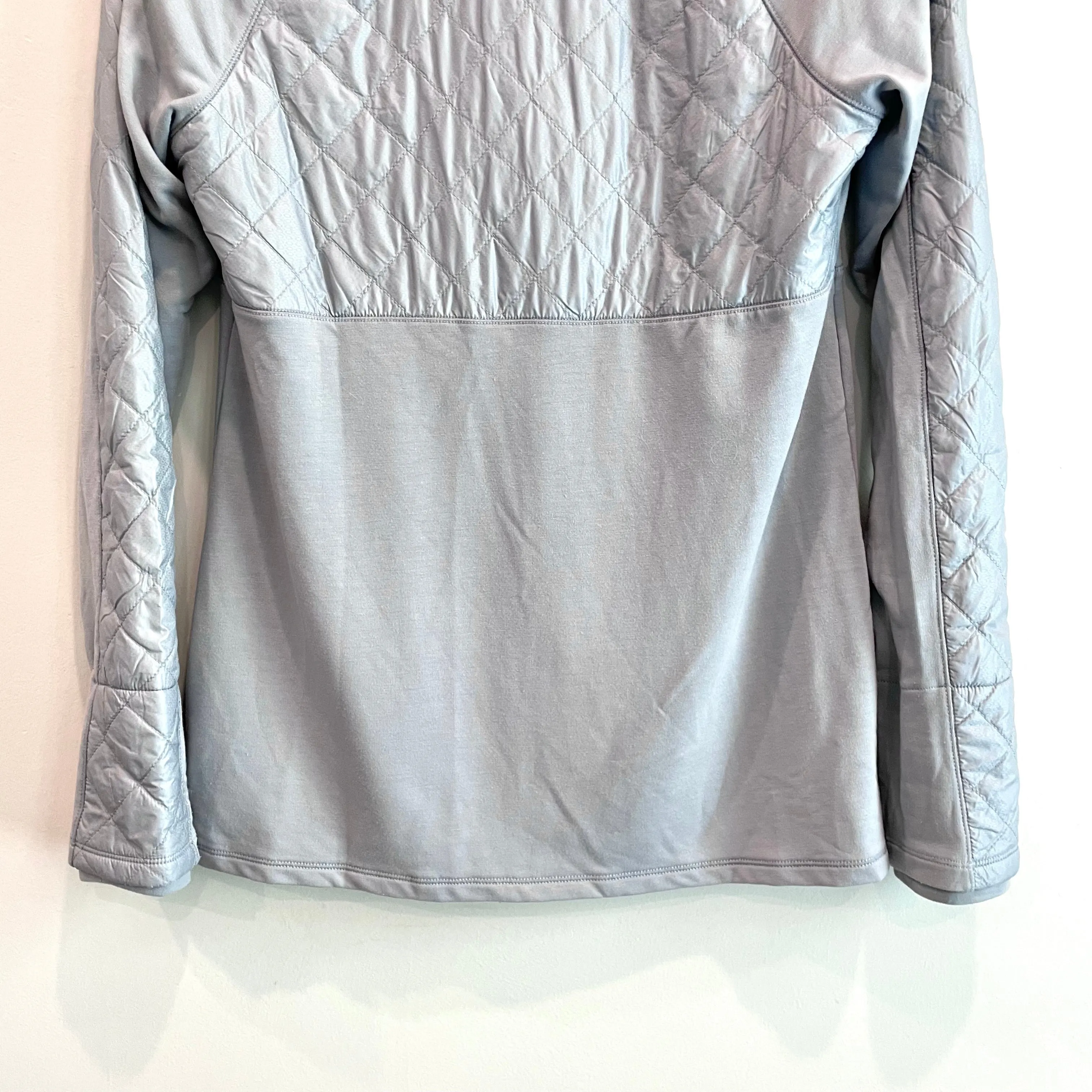 Quilted Trim 1/4 Zip Sweatshirt