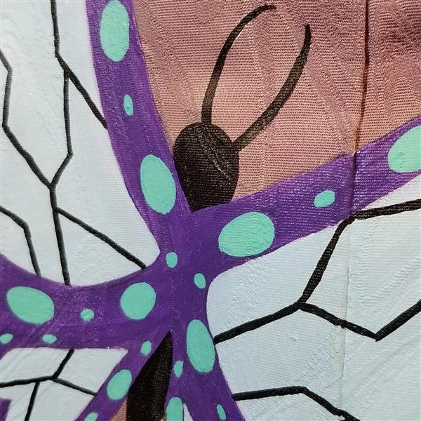 "Butterflies" Vintage Painted Haori