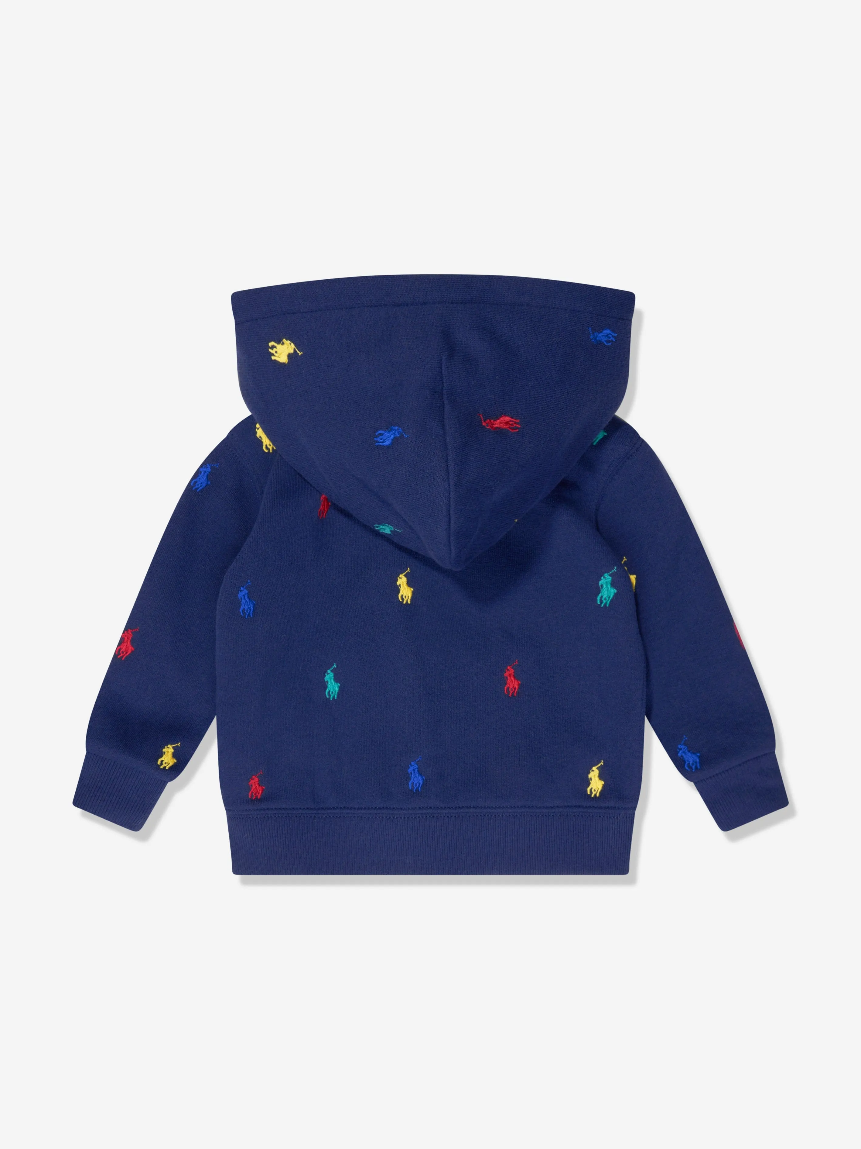 Ralph Lauren Baby Boys Logo Zip Up Top in Navy