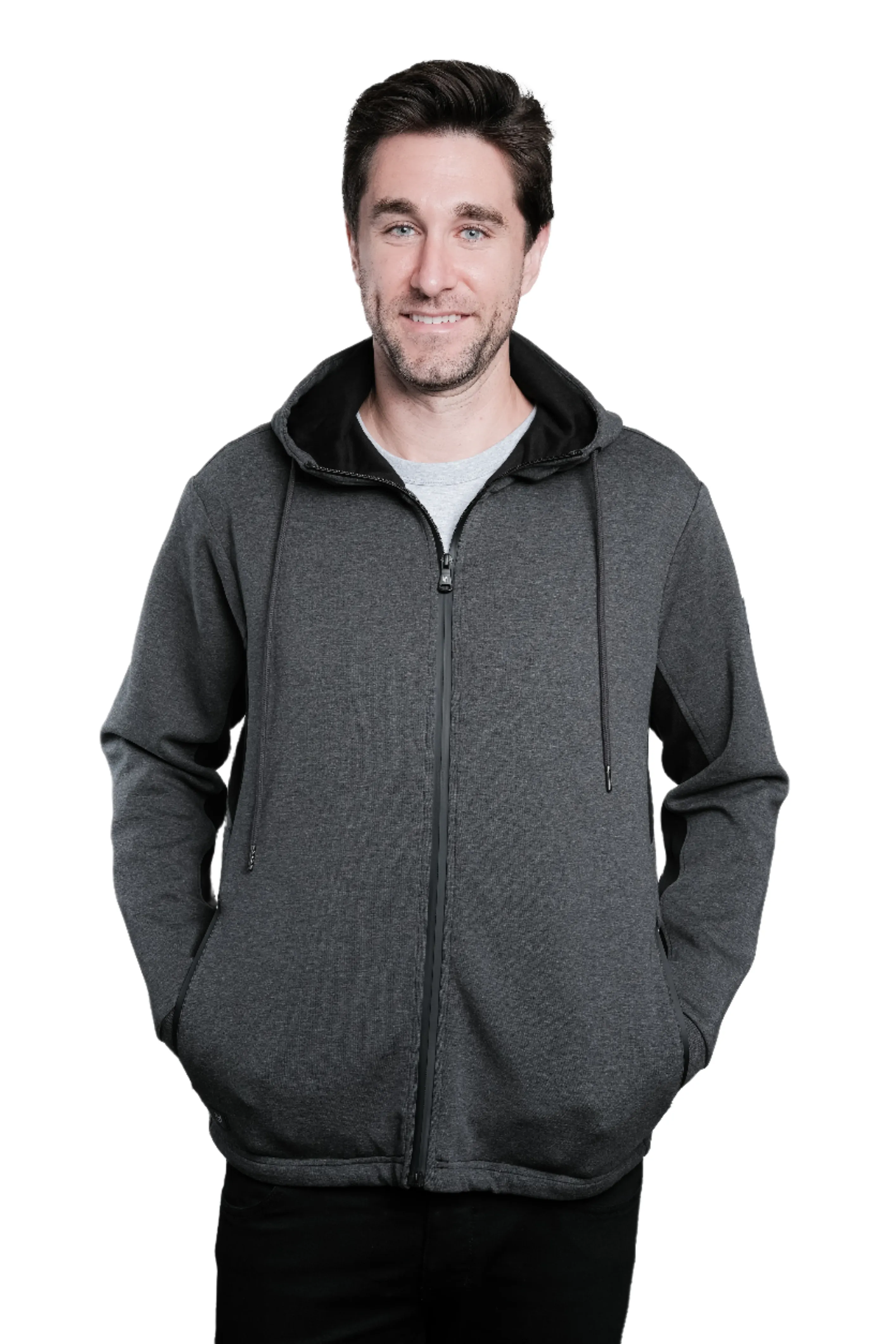 Regional Grey/Black Men's Full Zip Hoodie