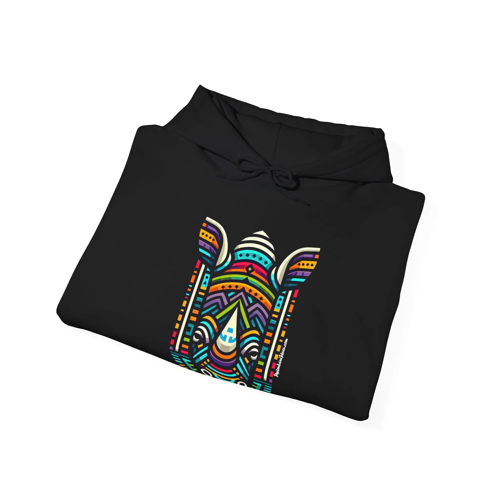 Rhino African Bead Hoodie Sweatshirt