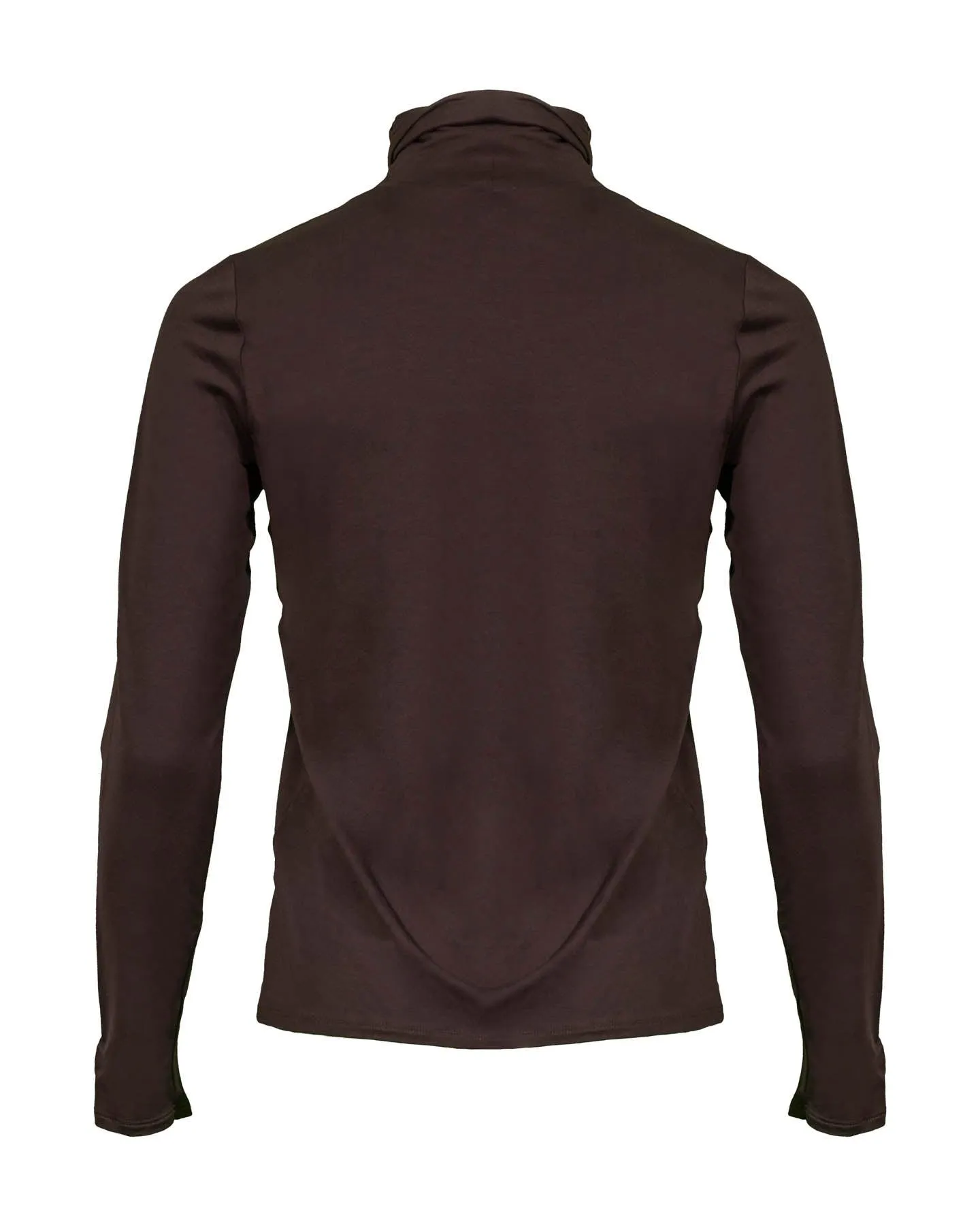 Scrunch Neck Top Brown
