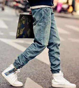 Slim Fit Destressed Jogger Denim Jeans