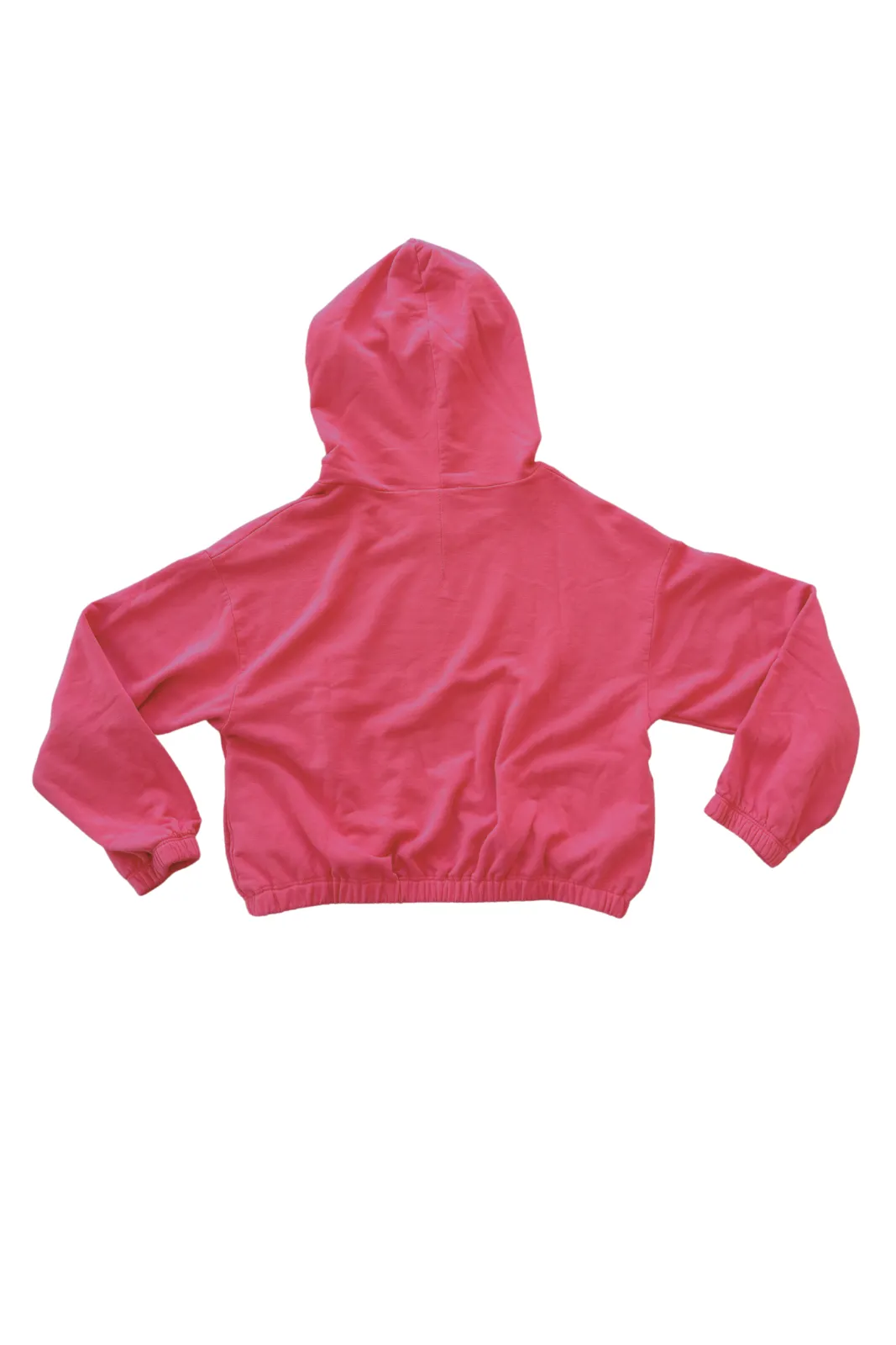 Softest Fleece Crop Zip Hoodie, Hibiscus