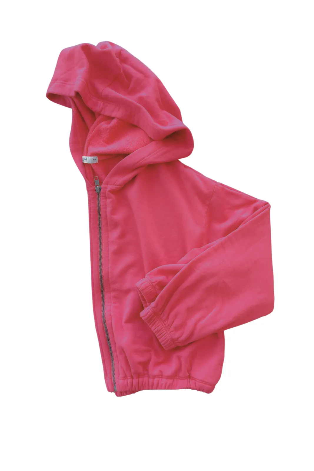 Softest Fleece Crop Zip Hoodie, Hibiscus