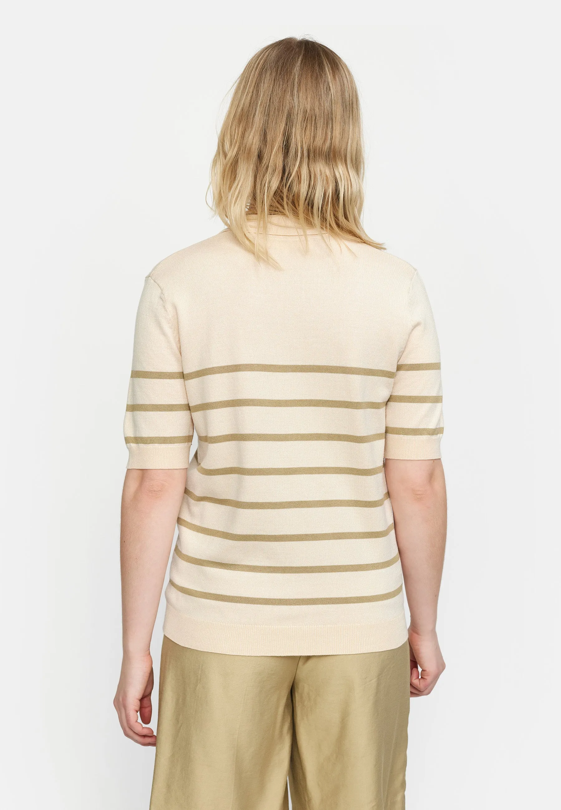SRLea Polo Knit - Olive Gray