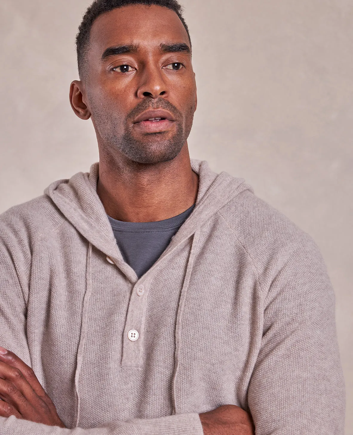 The Kenneth - Cashmere Hoodie - Oatmeal