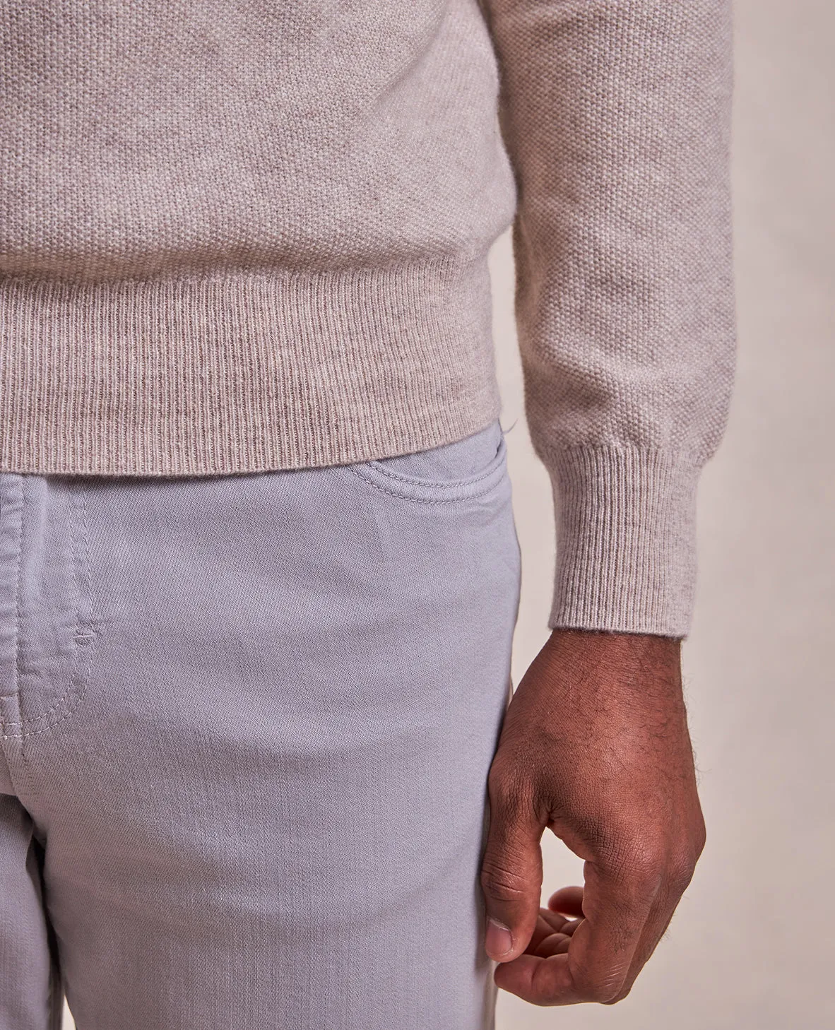The Kenneth - Cashmere Hoodie - Oatmeal