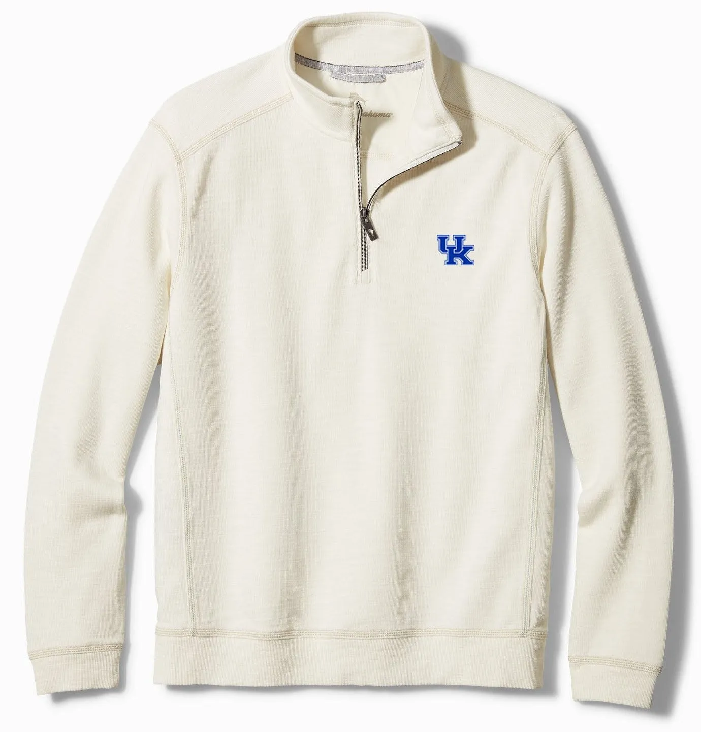 University of Kentucky Tobago Bay Half-Zip Sweatshirt in Coconut by Tommy Bahama