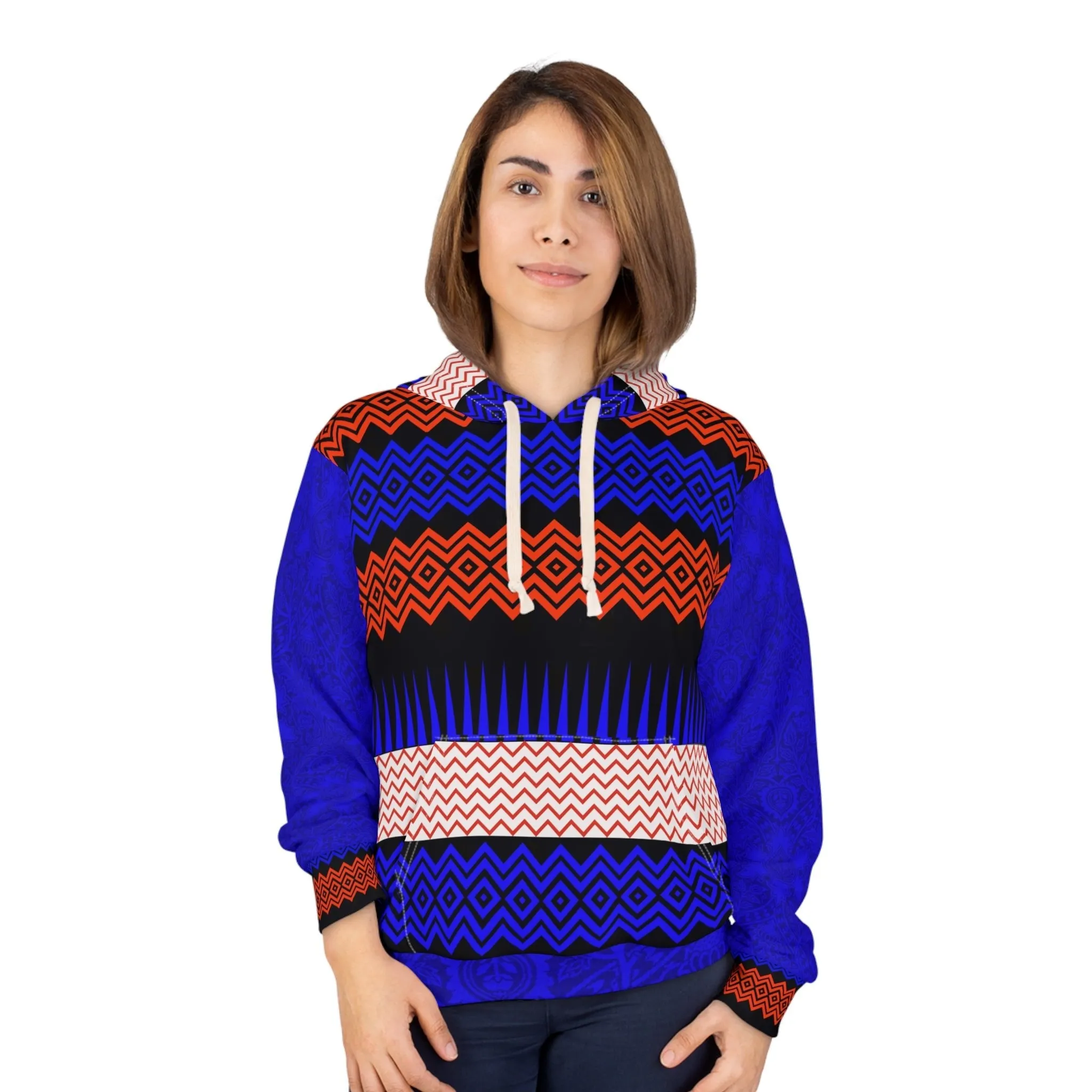 Vibrant Geometric Unisex Pullover Hoodie | Stylish & Colorful Fashion