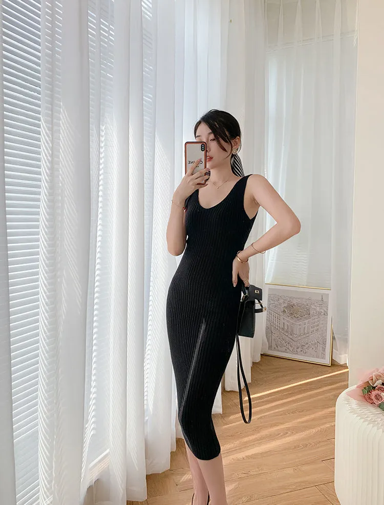 Wjczt Dresses for Women 2022 Knitted Dress Autumn Winter New Wool Dress Set Skirt Two Piece Sets Womens Outifits Long Sleeve Sweaters